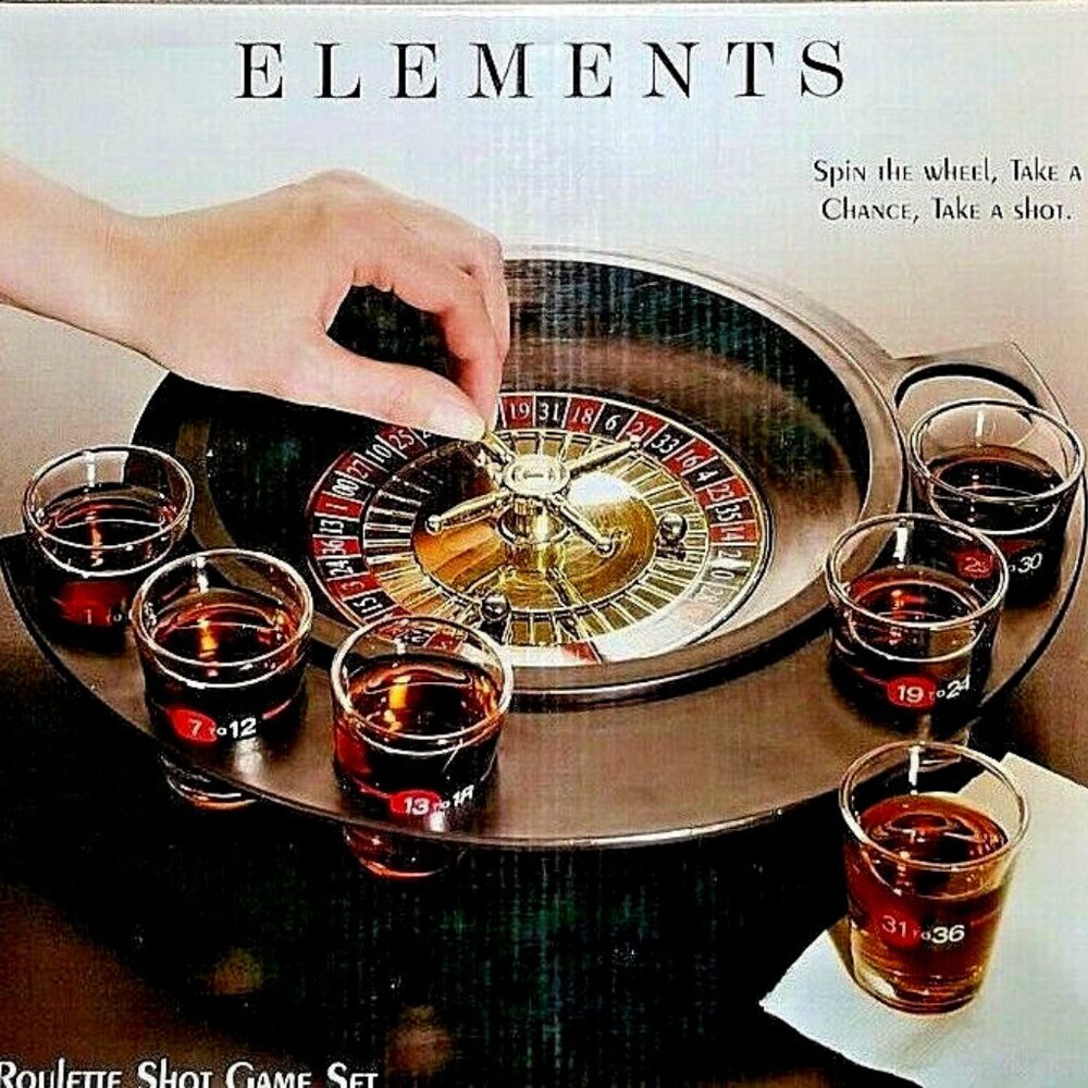 Elements Roulette Shot Glass Drinking Game